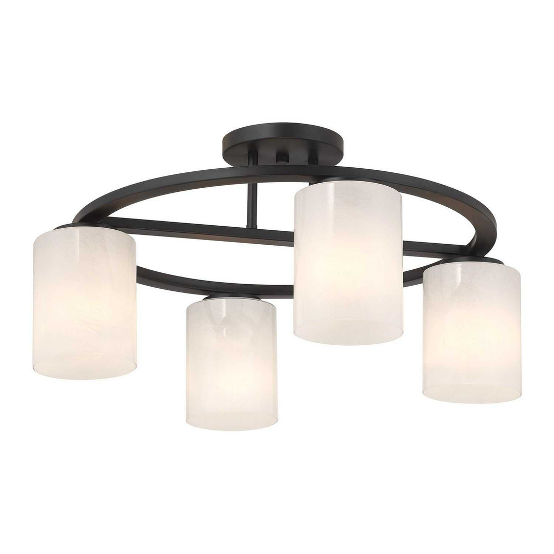 Savoy House - 6-4693-4-89 - Four Light Semi-Flush Mount - Herron - Matte Black
