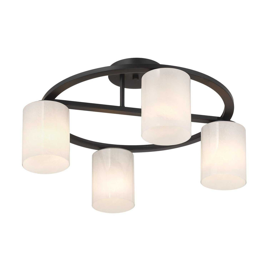 Savoy House - 6-4693-4-89 - Four Light Semi-Flush Mount - Herron - Matte Black
