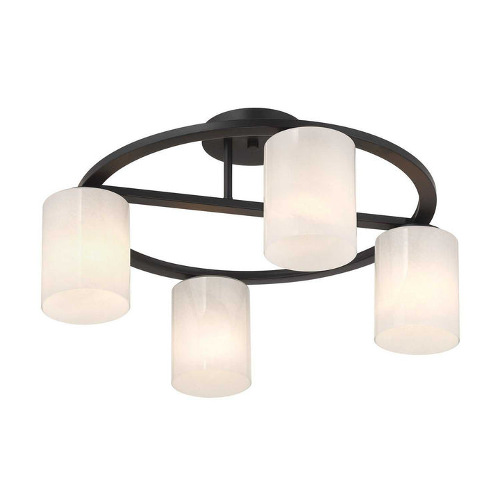 Savoy House - 6-4693-4-89 - Four Light Semi-Flush Mount - Herron - Matte Black