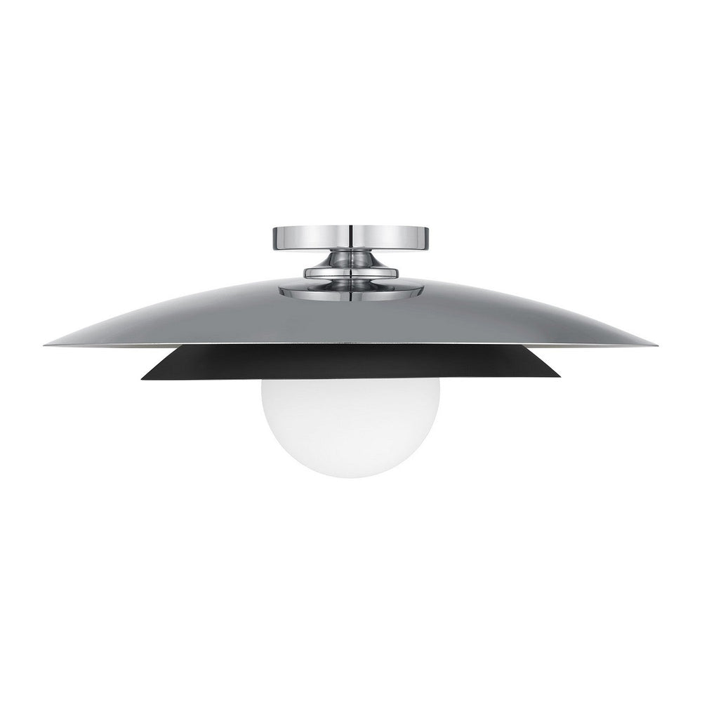 Sherrer One Light Semi-Flush Mount in Chrome Savoy House