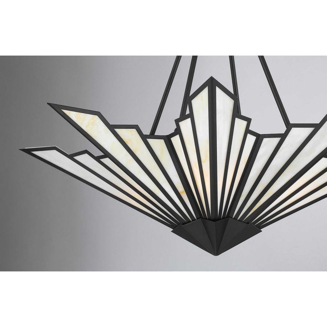 Savoy House - 7-1038-4-89 - Four Light Pendant - Rivage - Matte Black