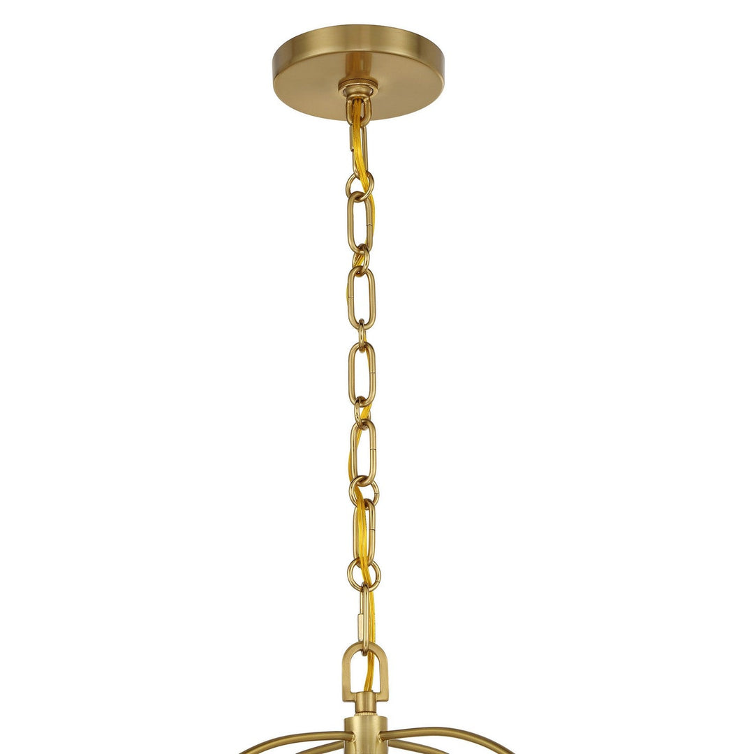 Ashlay Four Light Pendant in Warm Brass Savoy House