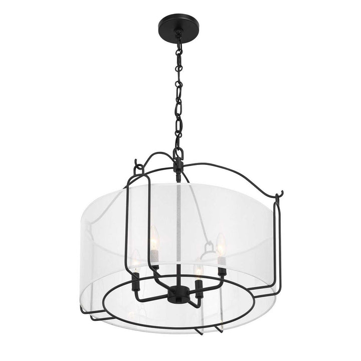 Ashlay Four Light Pendant in Matte Black Savoy House