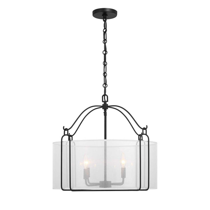 Ashlay Four Light Pendant in Matte Black Savoy House