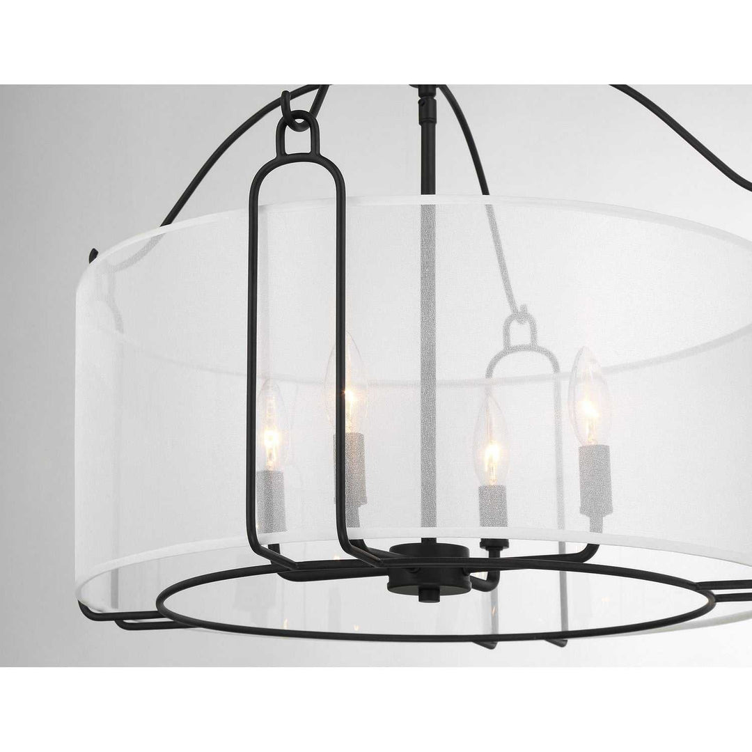Ashlay Four Light Pendant in Matte Black Savoy House