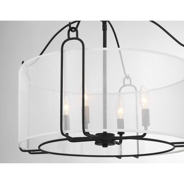 Ashlay Four Light Pendant in Matte Black Savoy House