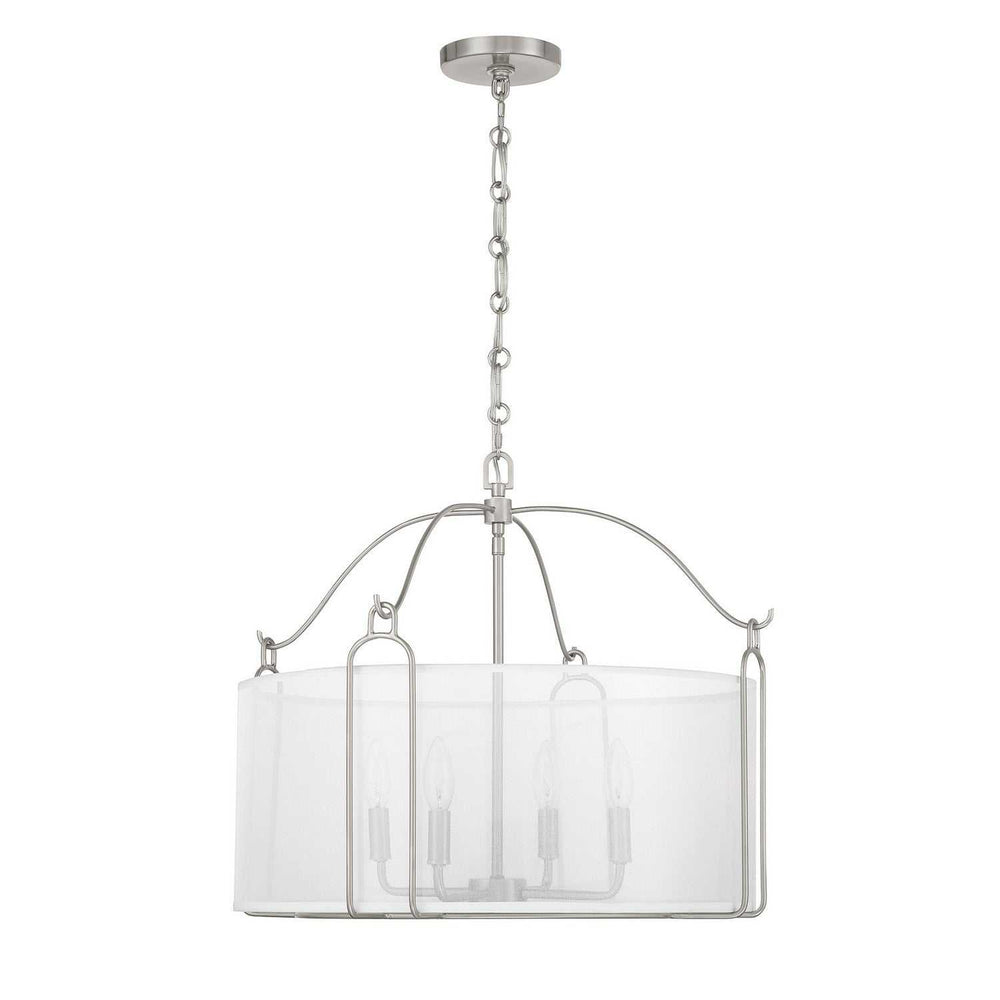 Ashlay Four Light Pendant in Satin Nickel Savoy House