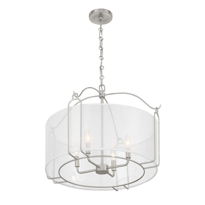 Ashlay Four Light Pendant in Satin Nickel Savoy House