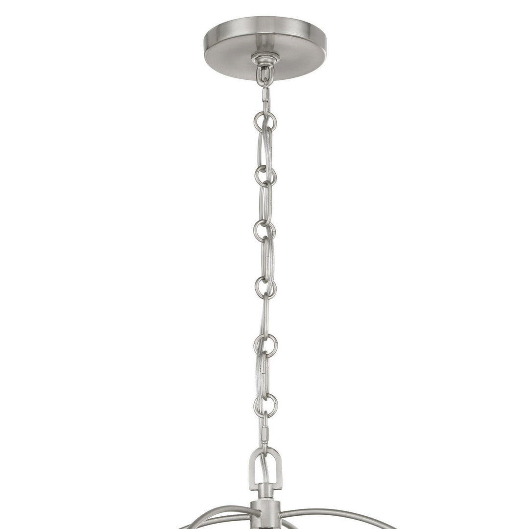 Ashlay Four Light Pendant in Satin Nickel Savoy House