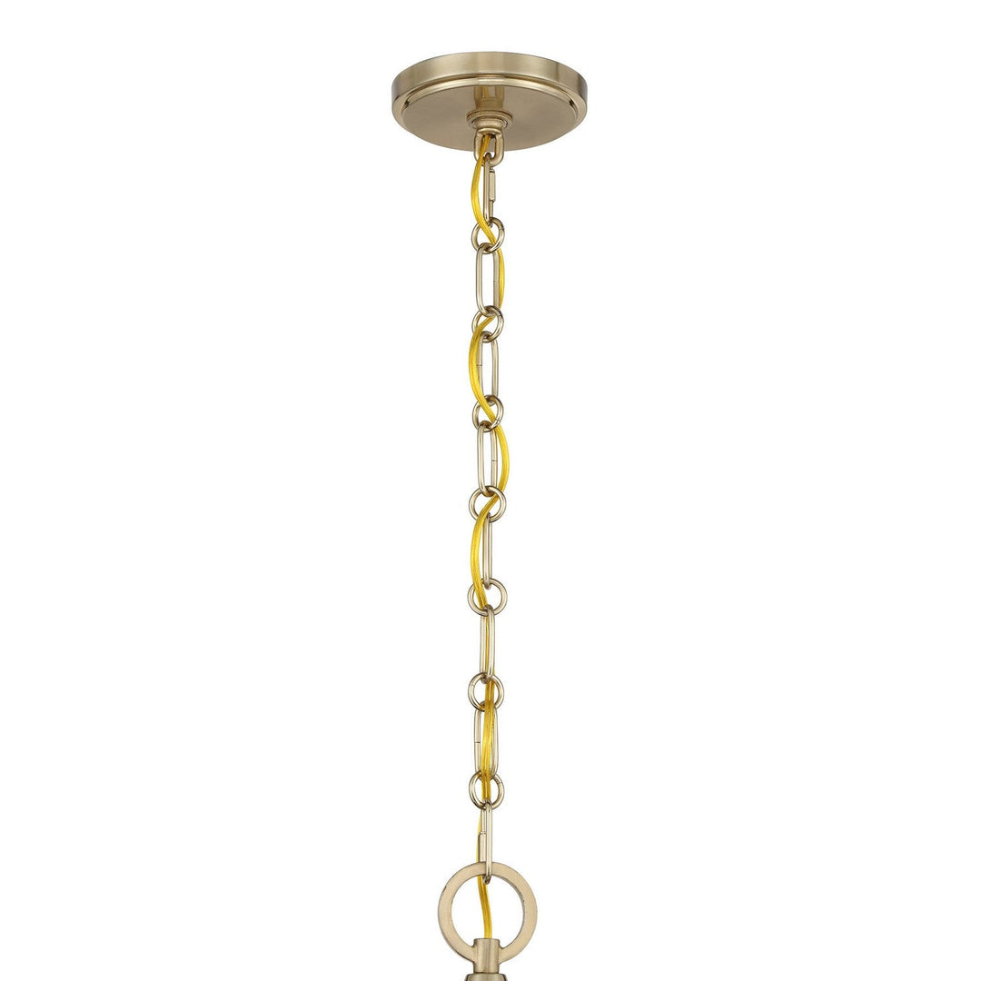 Monterey Four Light Pendant in Matte Black and Warm Brass Savoy House
