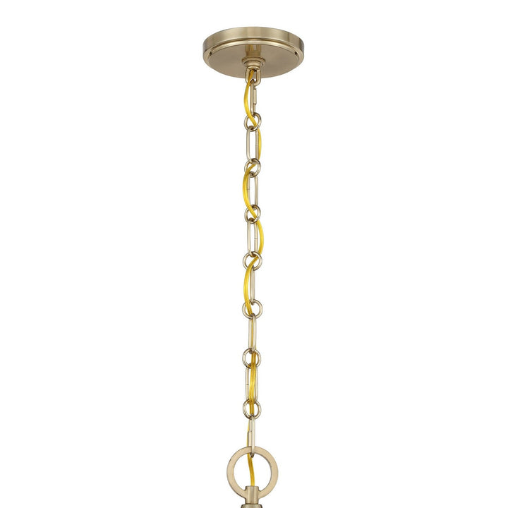 Monterey Four Light Pendant in Matte Black and Warm Brass Savoy House