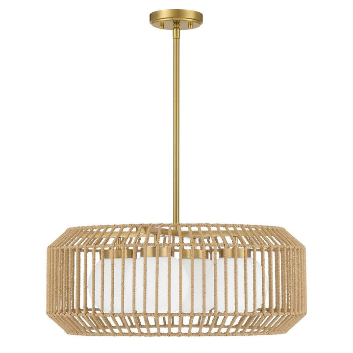 Pastis Four Light Pendant in Warm Brass Savoy House