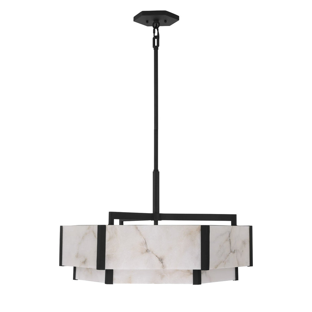 Orleans Six Light Pendant in Black Cashmere Savoy House