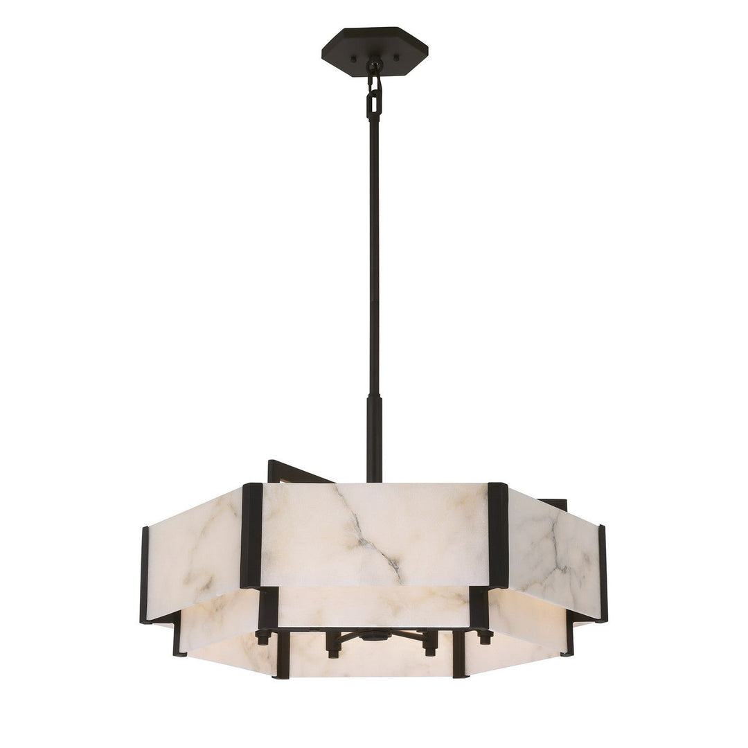 Orleans Six Light Pendant in Black Cashmere Savoy House