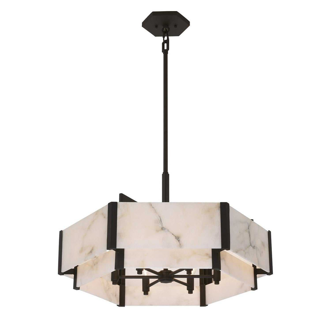 Orleans Six Light Pendant in Black Cashmere Savoy House
