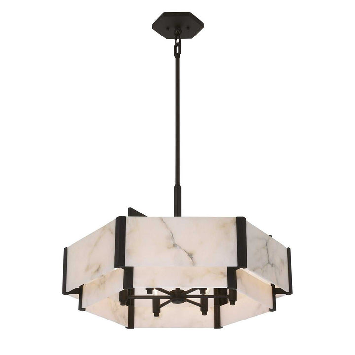 Orleans Six Light Pendant in Black Cashmere Savoy House