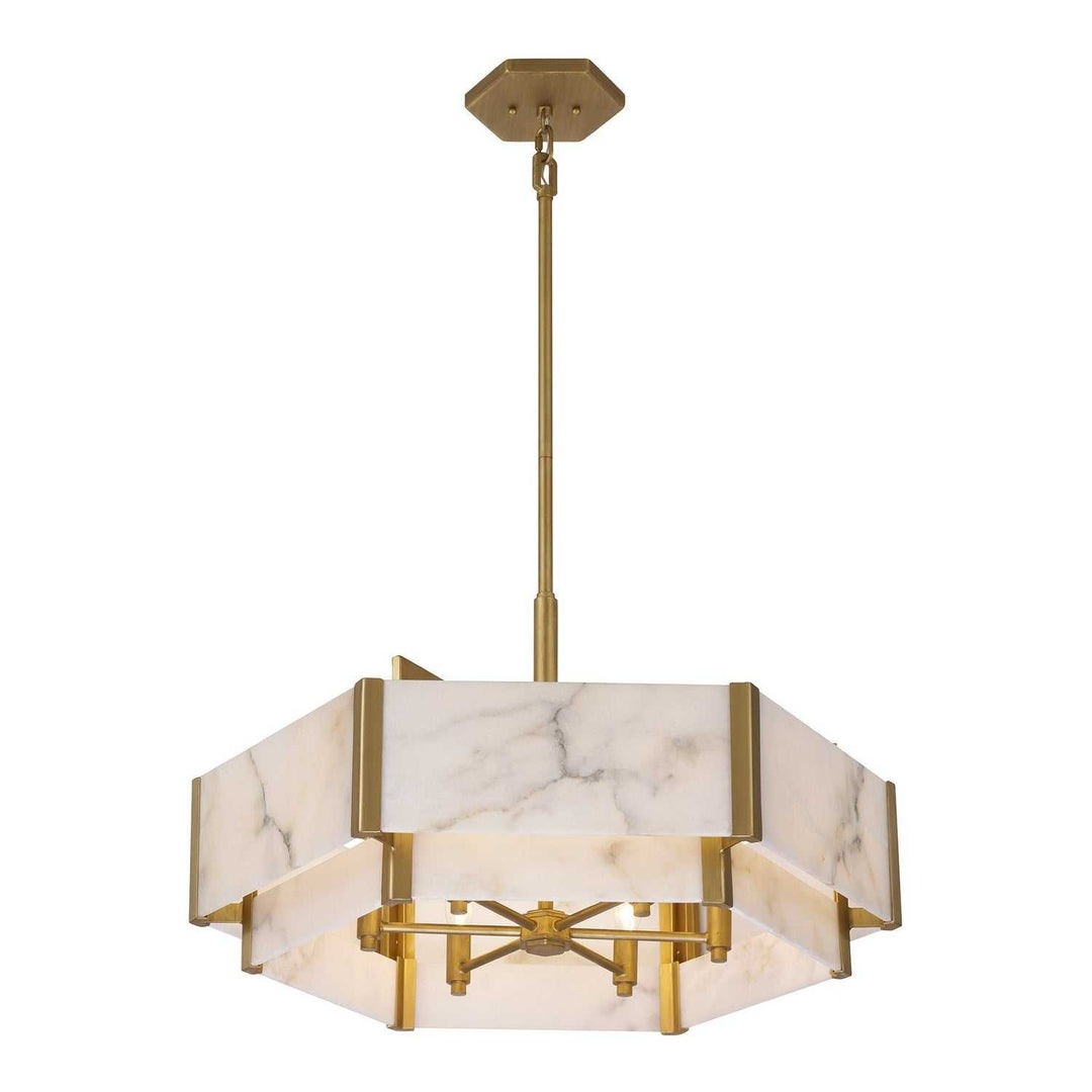 Orleans Six Light Pendant in Distressed Gold Savoy House