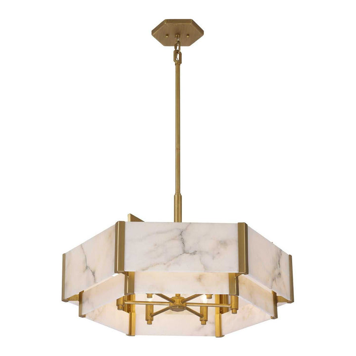 Orleans Six Light Pendant in Distressed Gold Savoy House