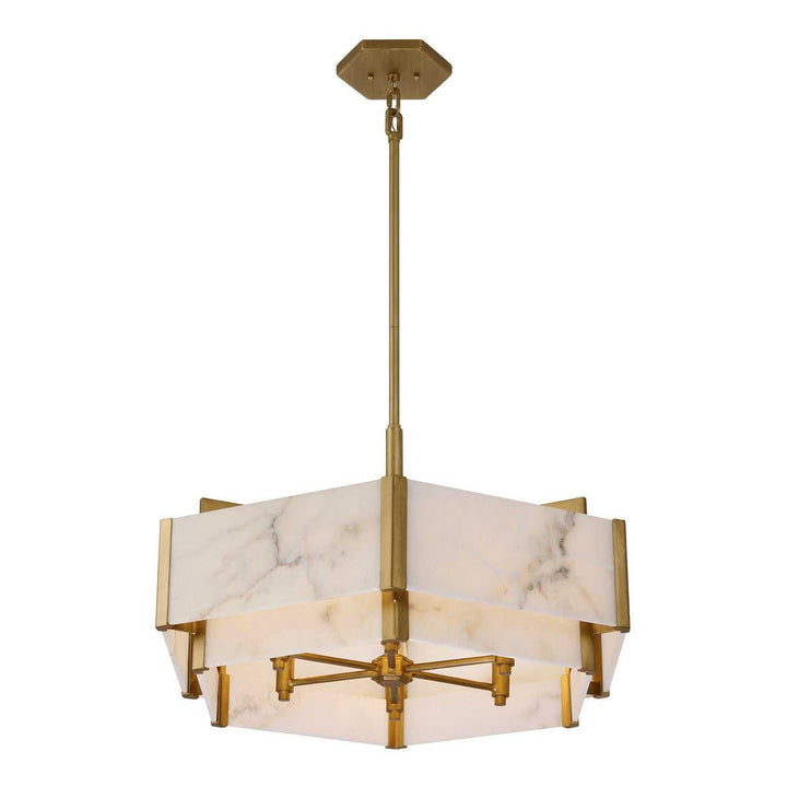 Orleans Six Light Pendant in Distressed Gold Savoy House