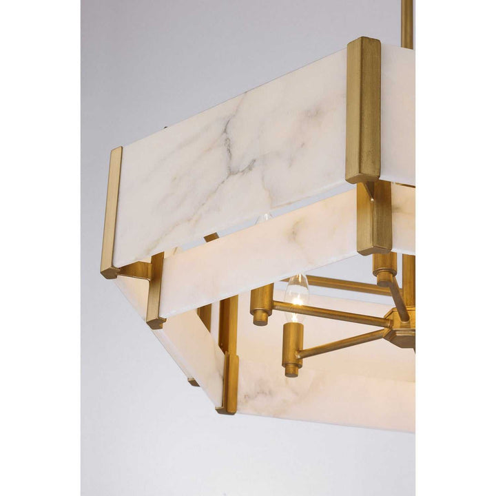 Orleans Six Light Pendant in Distressed Gold Savoy House