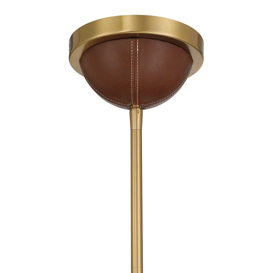 Atherton Five Light Pendant in Warm Brass Savoy House