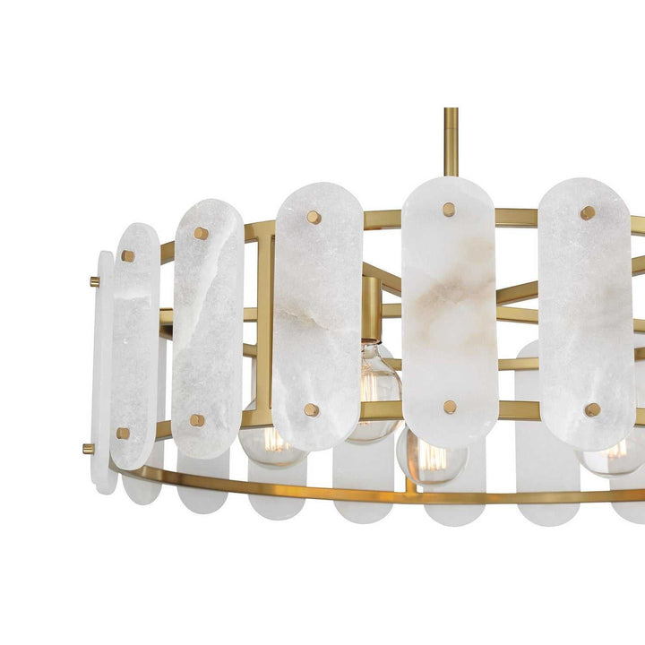 Antolini Five Light Pendant in Warm Brass Savoy House