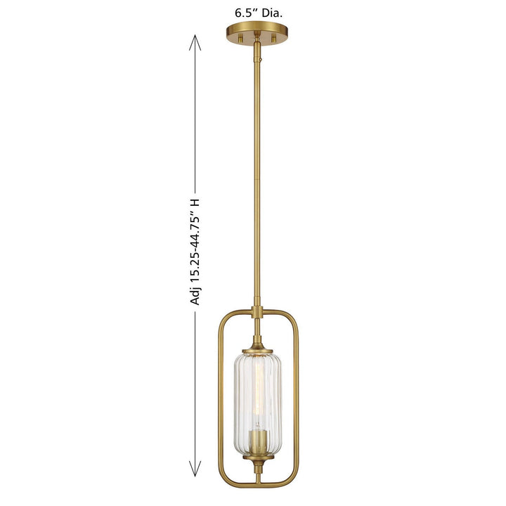 Savoy House - 7-3022-1-322 - One Light Mini-Pendant - Holton - Warm Brass