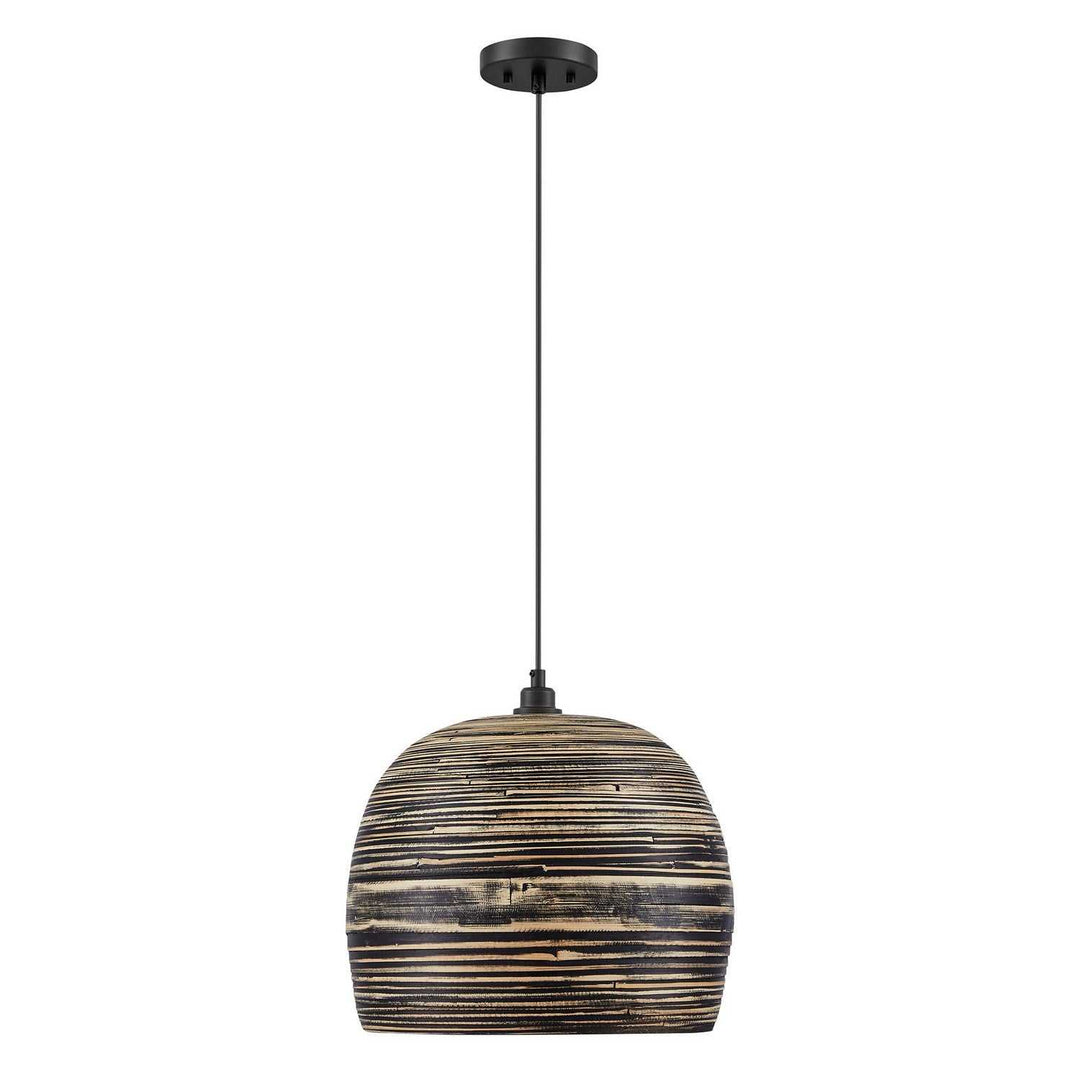 Savoy House - 7-3096-1-202 - One Light Pendant - Jamsen - Black Bamboo