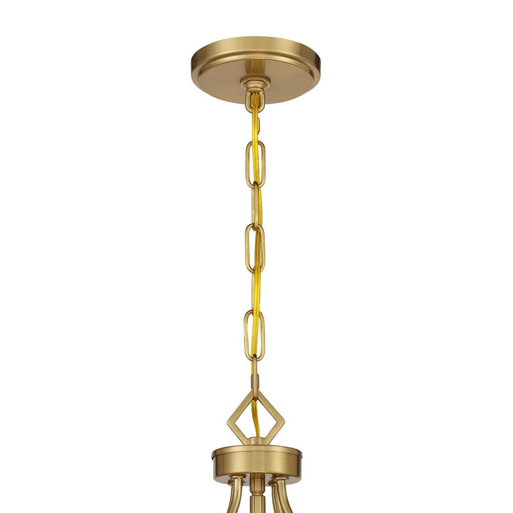 Savoy House - 7-4866-4-143 - Four Light Pendant - Mercer - Matte Black/Warm Brass