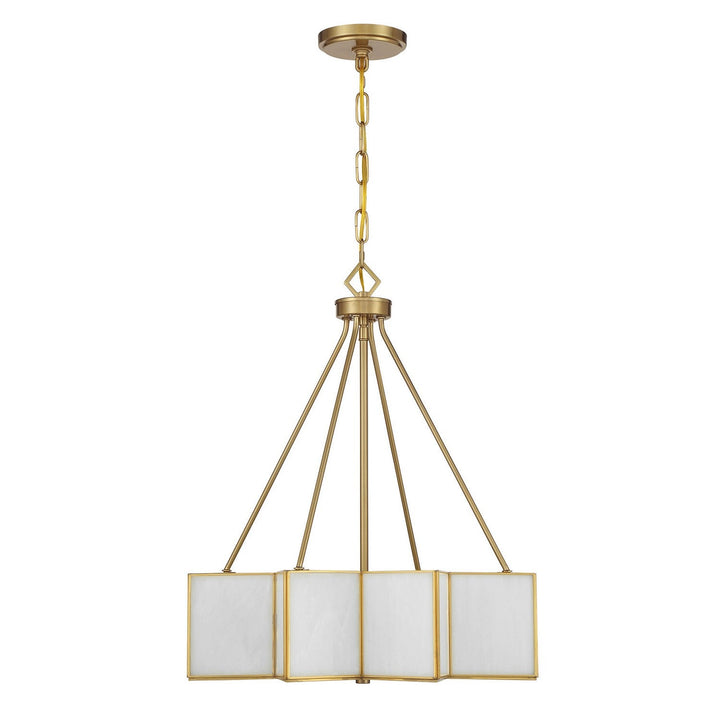 Reiling Three Light Pendant in Warm Brass Savoy House