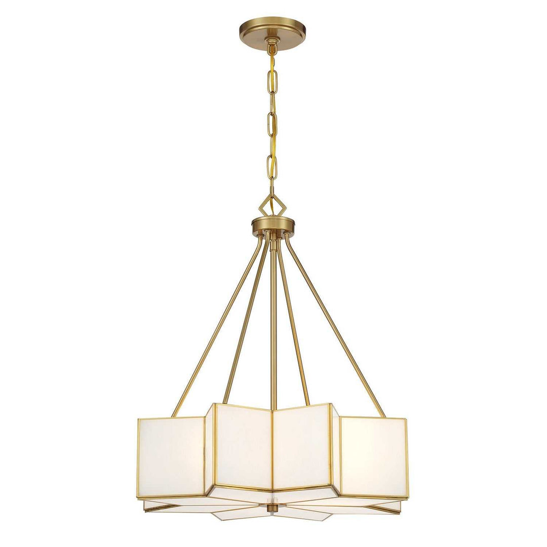 Reiling Three Light Pendant in Warm Brass Savoy House