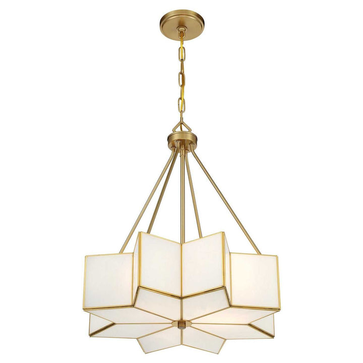 Reiling Three Light Pendant in Warm Brass Savoy House