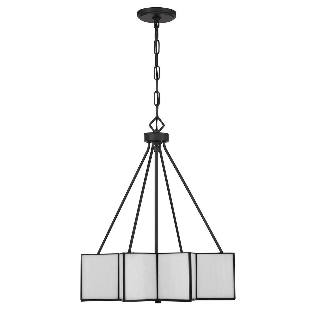 Reiling Three Light Pendant in Matte Black Savoy House
