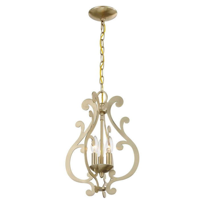 Lombard Three Light Pendant in Noble Brass Savoy House