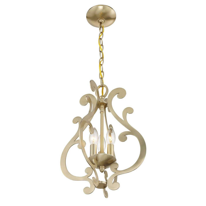 Lombard Three Light Pendant in Noble Brass Savoy House