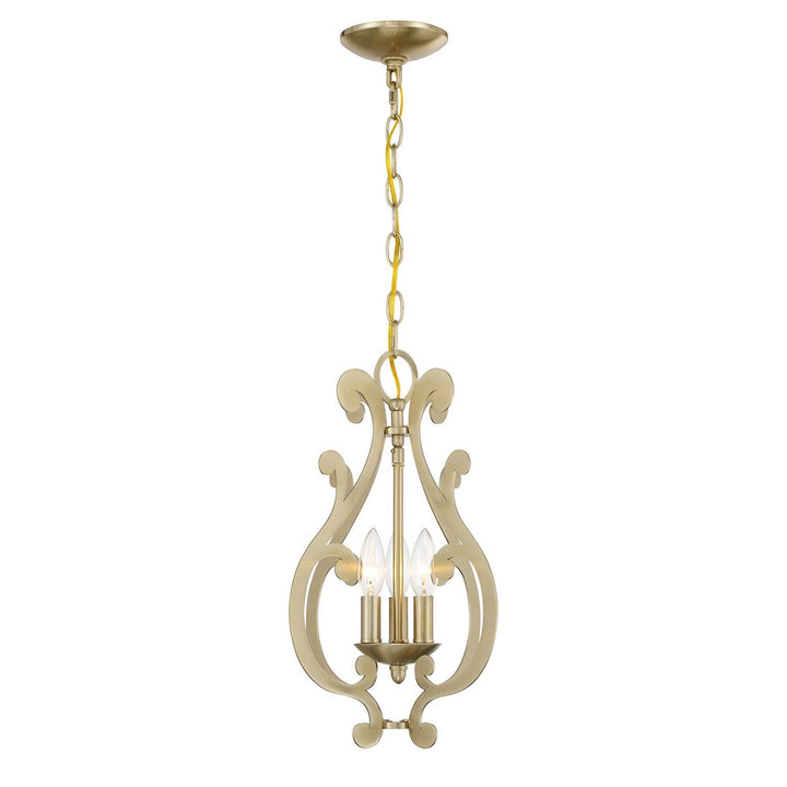 Lombard Three Light Pendant in Noble Brass Savoy House