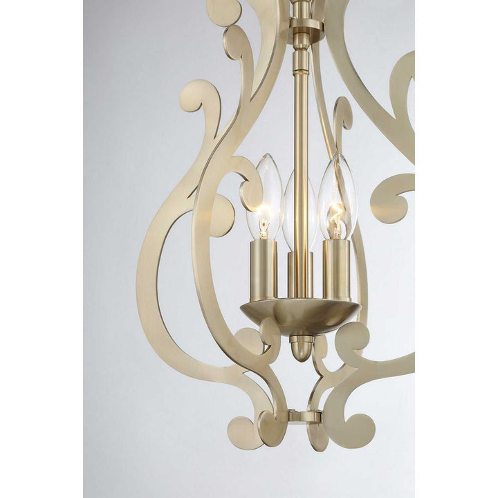 Lombard Three Light Pendant in Noble Brass Savoy House