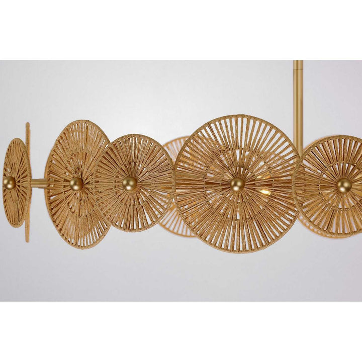 Abbott Five Light Pendant in Distressed Gold Savoy House