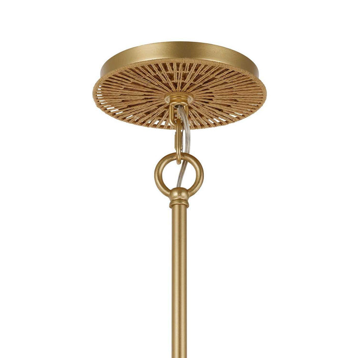 Abbott Five Light Pendant in Distressed Gold Savoy House