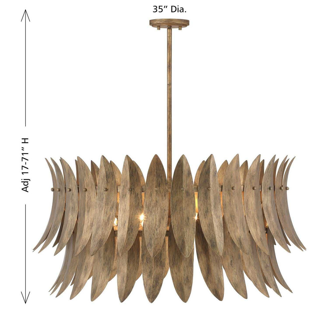 Sanctuary Eight Light Pendant in Coronado Savoy House