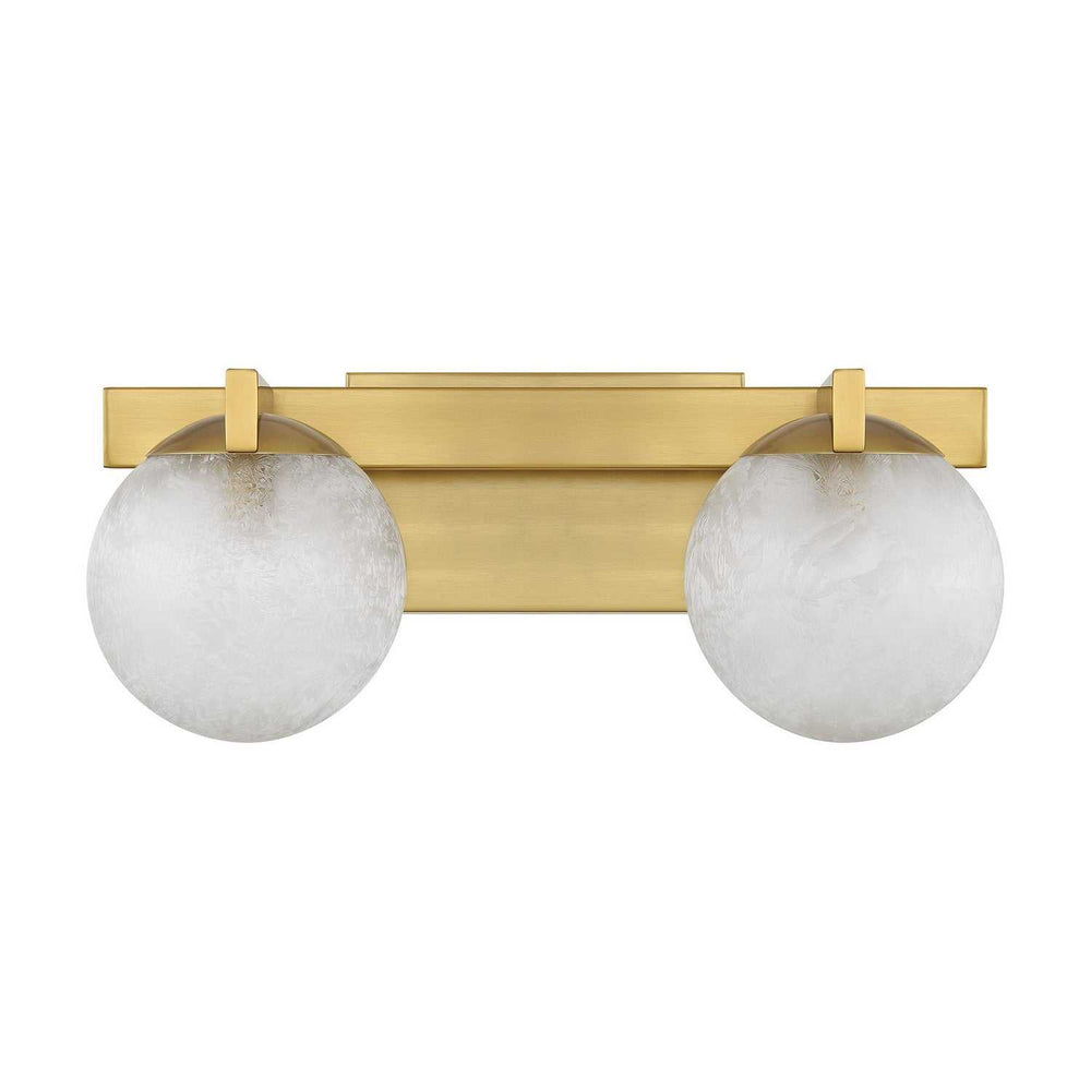 Darien Two Light Bathroom Vanity in Warm Brass Savoy House