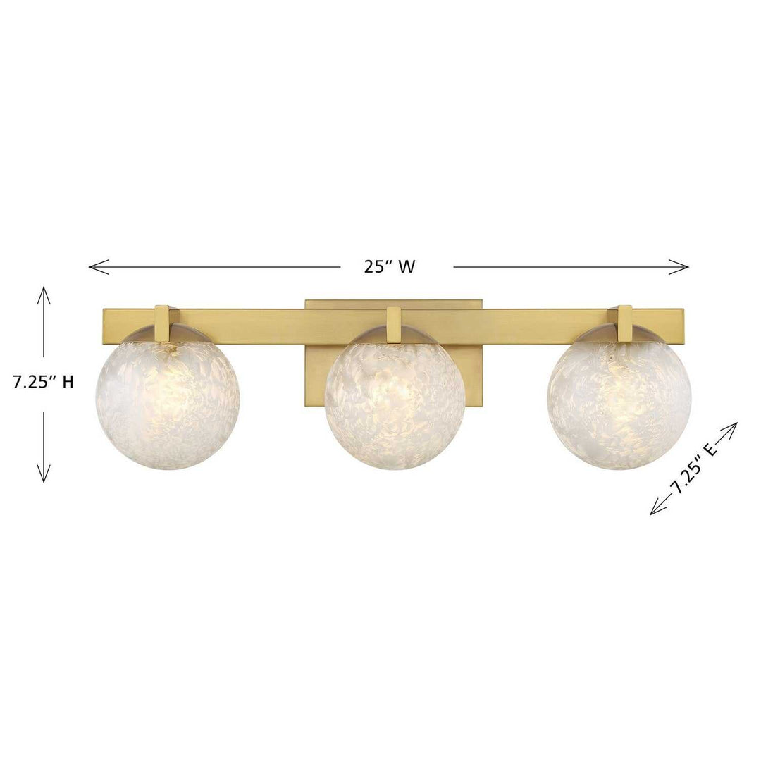 Savoy House - 8-1017-3-322 - Three Light Bathroom Vanity - Darien - Warm Brass