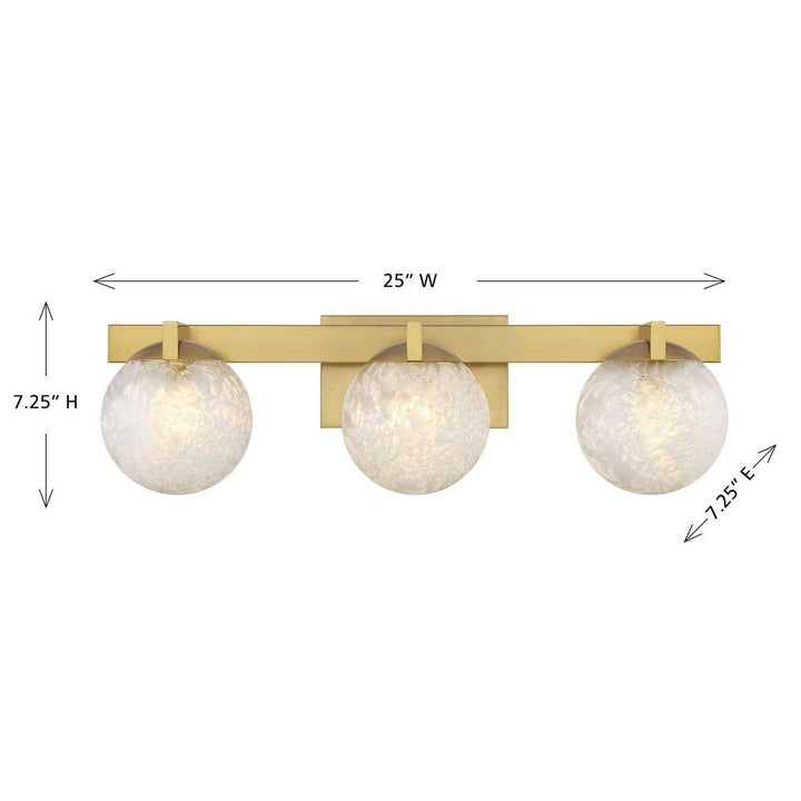 Savoy House - 8-1017-3-322 - Three Light Bathroom Vanity - Darien - Warm Brass