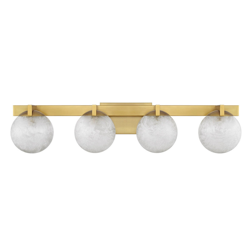 Darien Four Light Bathroom Vanity in Warm Brass Savoy House