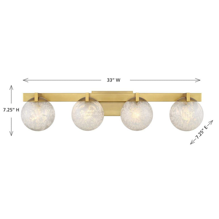 Savoy House - 8-1017-4-322 - Four Light Bathroom Vanity - Darien - Warm Brass