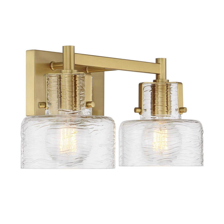 Dover Two Light Bathroom Vanity in Warm Brass Savoy House