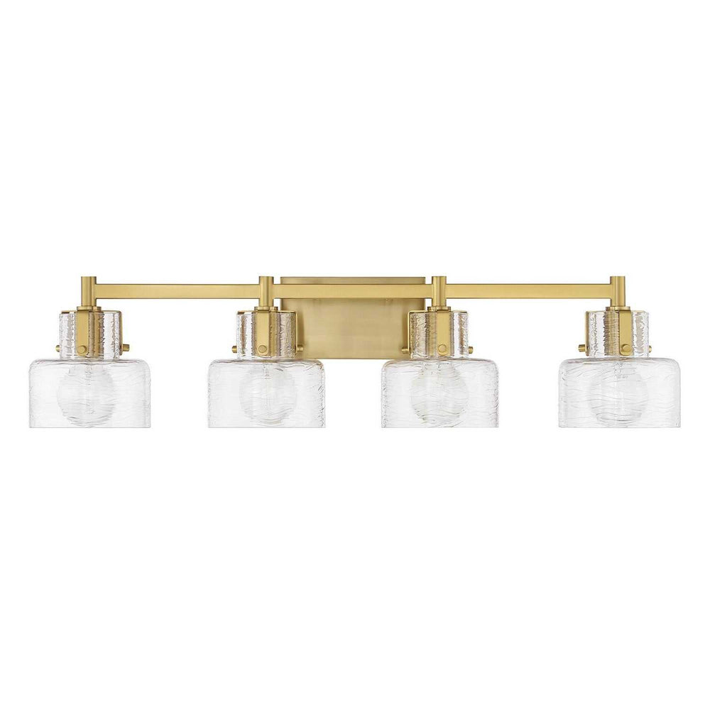 Dover Four Light Bathroom Vanity in Warm Brass Savoy House