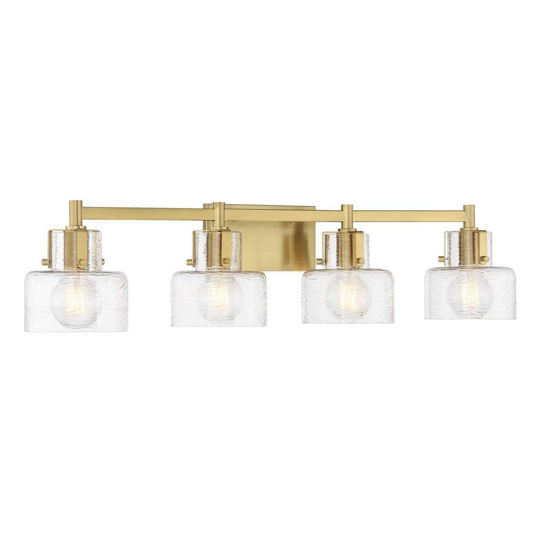 Dover Four Light Bathroom Vanity in Warm Brass Savoy House