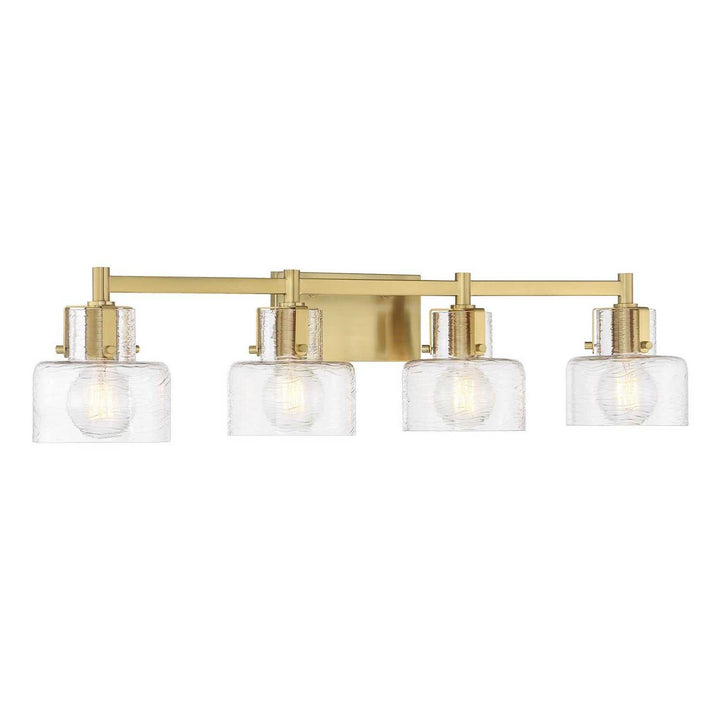 Dover Four Light Bathroom Vanity in Warm Brass Savoy House
