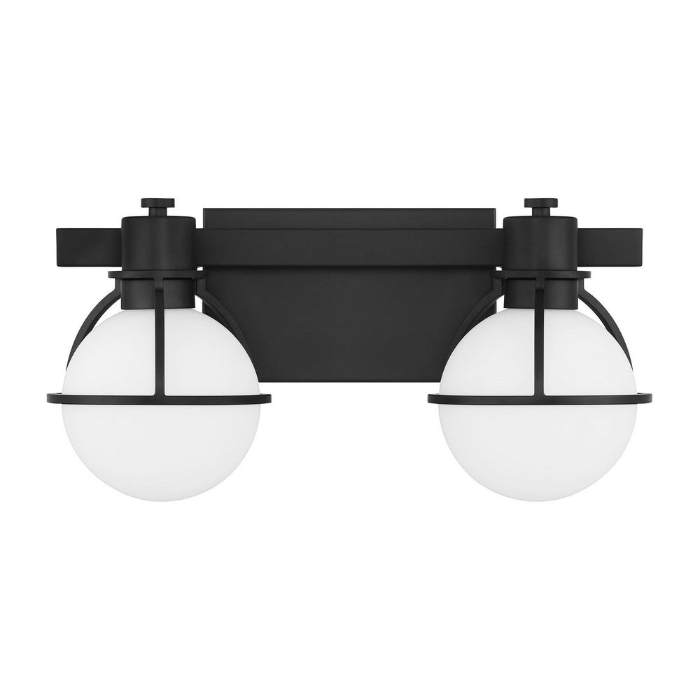 Pierce Two Light Bathroom Vanity in Matte Black Savoy House